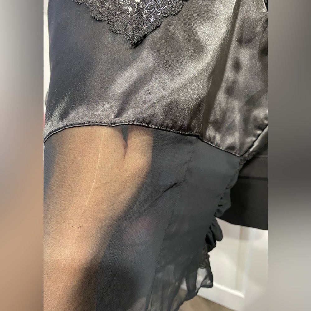 Black Satin & Lace Camisole - Picture 5 of 5